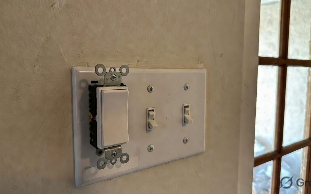 Residential dimmer switch installation in Tampa by Kazar's Electric Inc